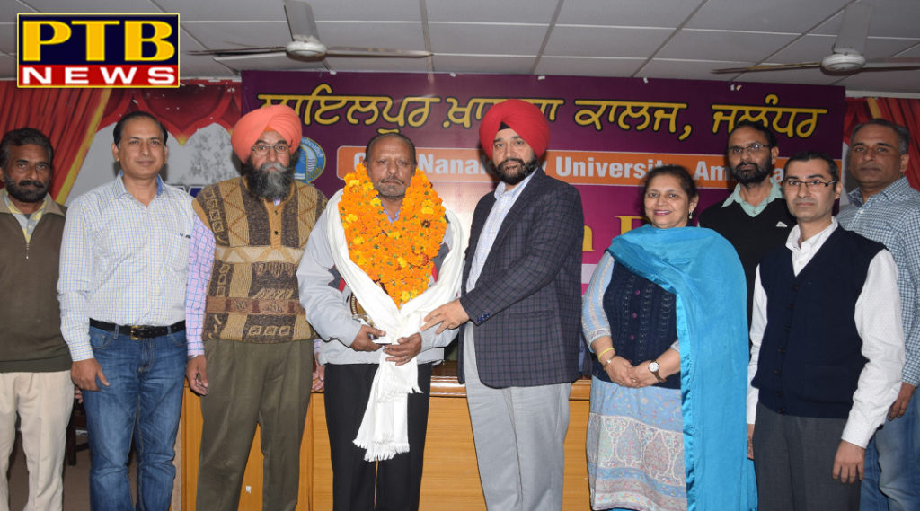 Mr. Ranjit Rana, employee of Lyallpur Khalsa College, after 43 years of service
