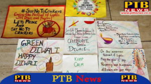 Organized poster making, Green Diwali and essay writing in SD College for Women