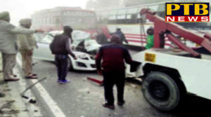 PTB Big Accident News Punjab 4 vehicles including two buses collide due to dense fog