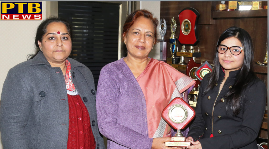 Former student of SD College for Women, Kritika Sharma won the CA examination in the first attempt
