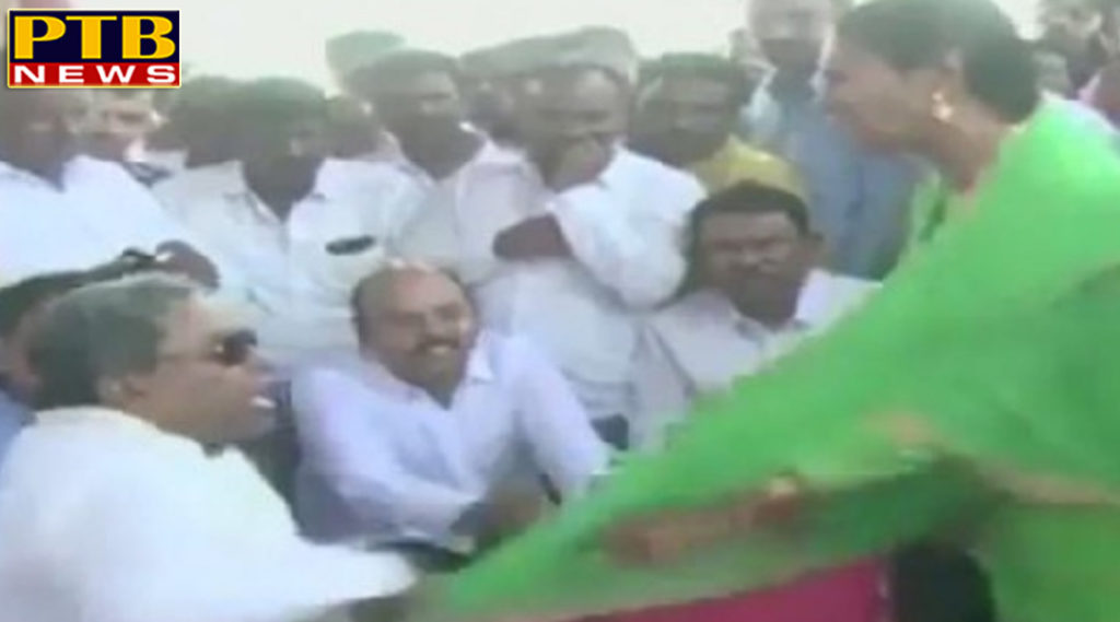PTB Big Political News National former karnataka chief minister and congress leader siddaramaiah misbehaves with a woman at a public meeting in mysuru
