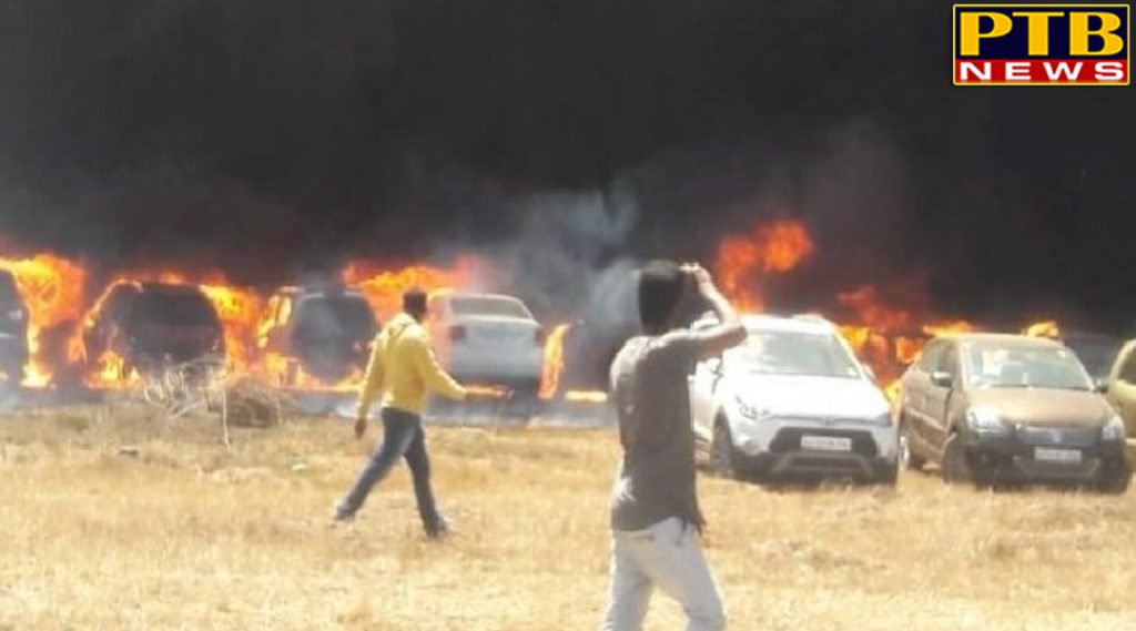 PTB Big Breaking News india news aero india 2019 cars gutted in fire in bengaluru