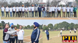 Cricket match played at Teaching 11 Eleven and Non Teaching 11 Eleven at Lyallpur Khalsa College, Jalandhar