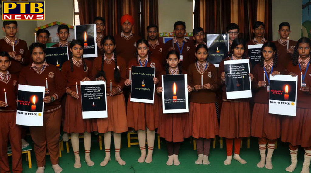 PTB News "शिक्षा" Tribute to Pulwama Martyrs by Students of St Soldier Group 