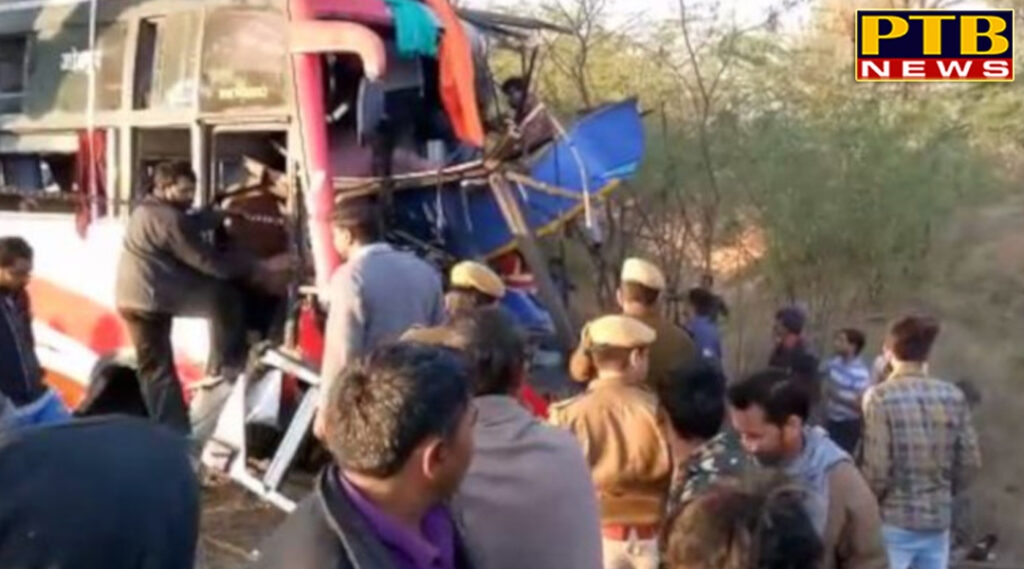 PTB Big Accident News rajasthan pali ahmadabad to pali the death of six people and left 25 others injured in bus accident in rajasthan