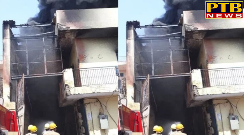 PTB Big Breaking News delhi ncr delhi mundka swaran park fire broke out in chemical factory fire tenders at spot