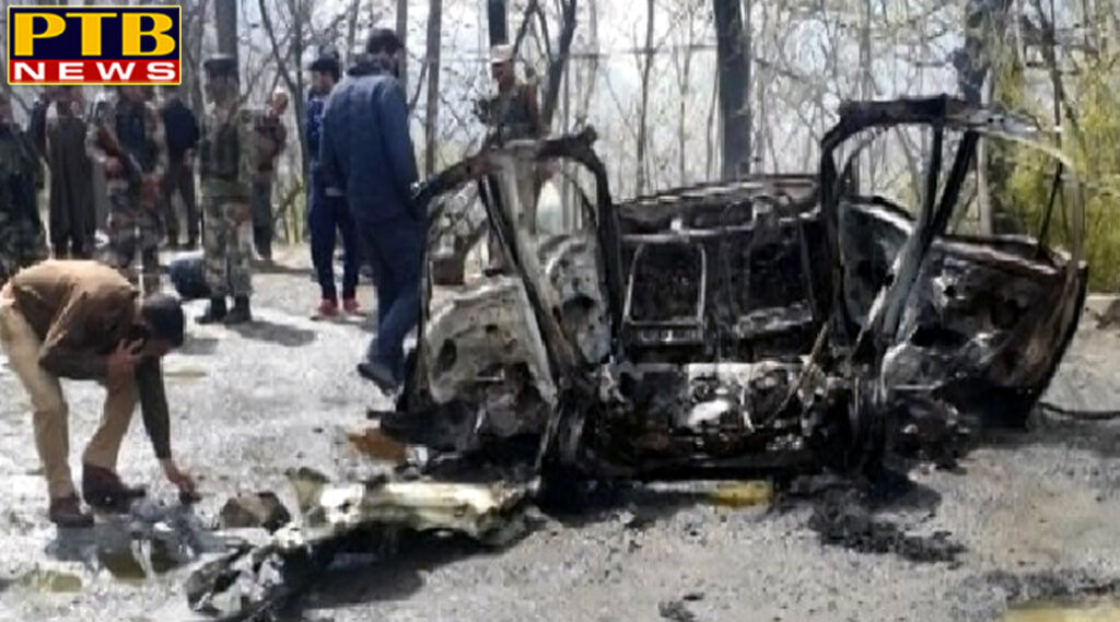 PTB Big Breaking News Mysterious Blast has happened in a car on the Srinagar jammu highway near banihal