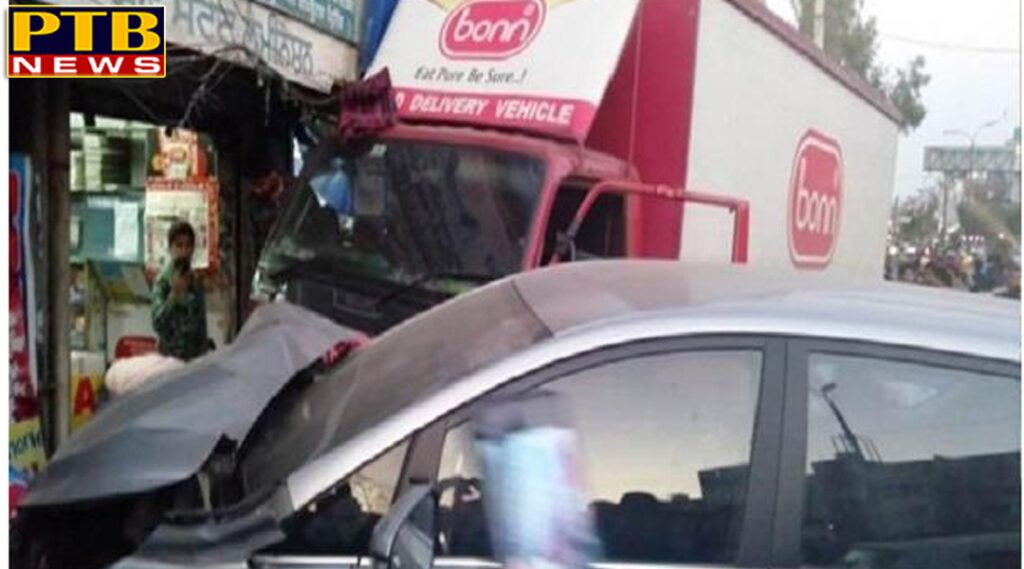 PTB Big Accident News punjab news drunk truck driver dies in vandalized elderly woman child seriously injured PTB Big Breaking News