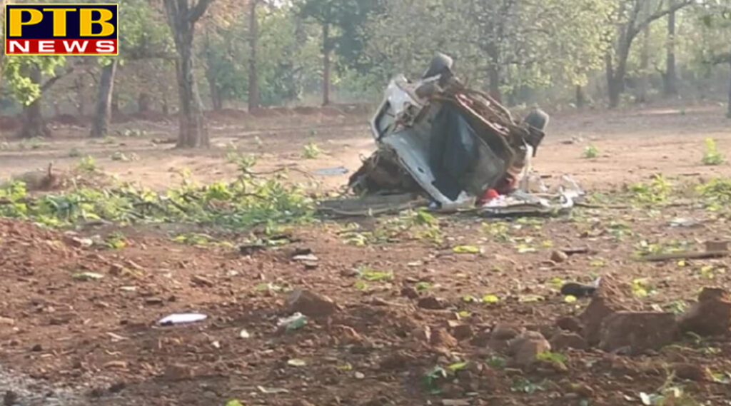 PTB Big Breaking News chhattisgarh lok sabha elections 2019 bjp convoy attacked by naxals in dantewada of chhattisgarh PTB Big Breaking