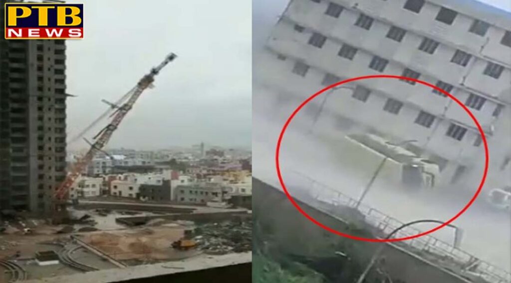 PTB Big Breaking News national cyclone fani in odisha watch video showing gusty winds and heavy rain hits odisha