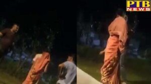 PTB Big Crime News delhi new delhi city ncr viral video of woman beating belt by police in faridabad