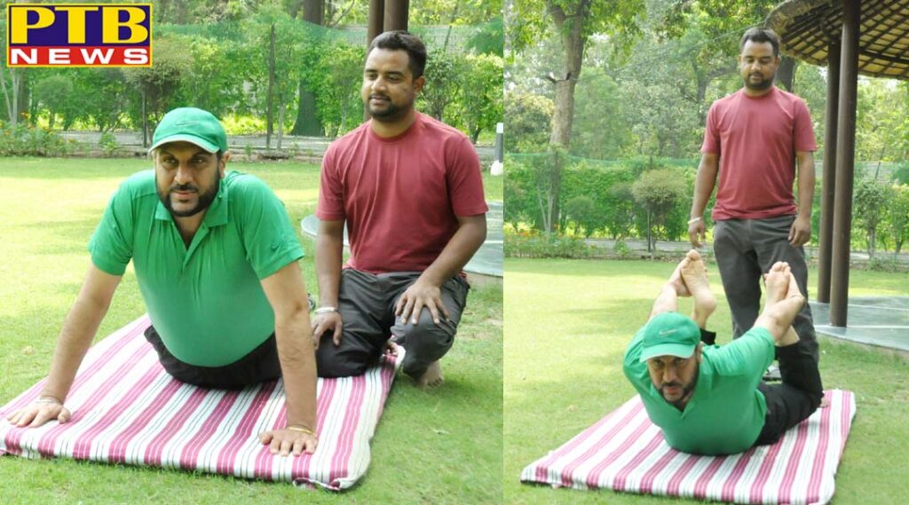 Yoga the mantra of CP to LIVE a healthy and fit life Jalandhar Police Commissioner