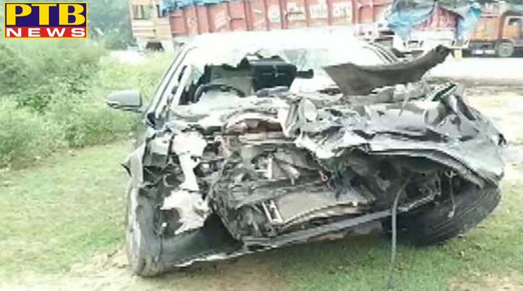 education ministers son died in road accident driving car UP Bareli
