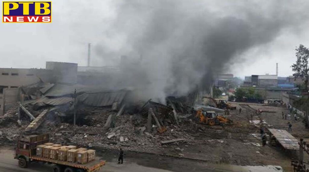 punjab ludhiana cycle factory collapses after a fire broke and many people in injured