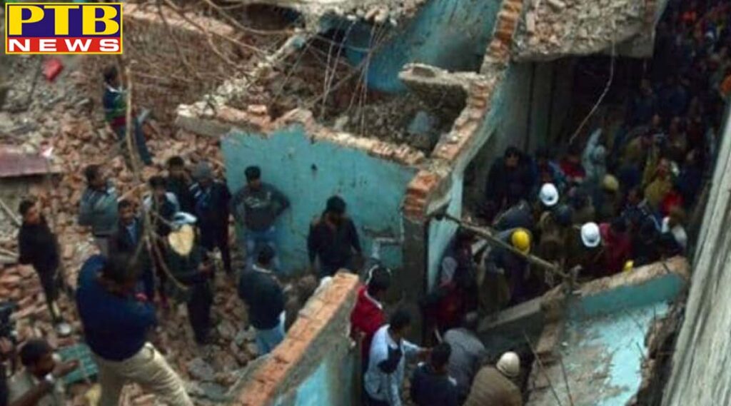 PTB Big Breaking News delhi rain sadar bazar building collapsed no casualties