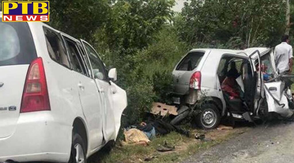 PTB Big Accident News punjab jalandhar city five dead in collision of two cars near jalandhar