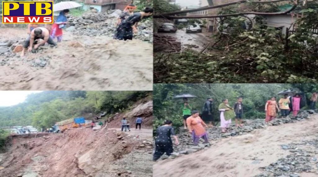 many roads closed and landslide in himachal after heavy rainfall