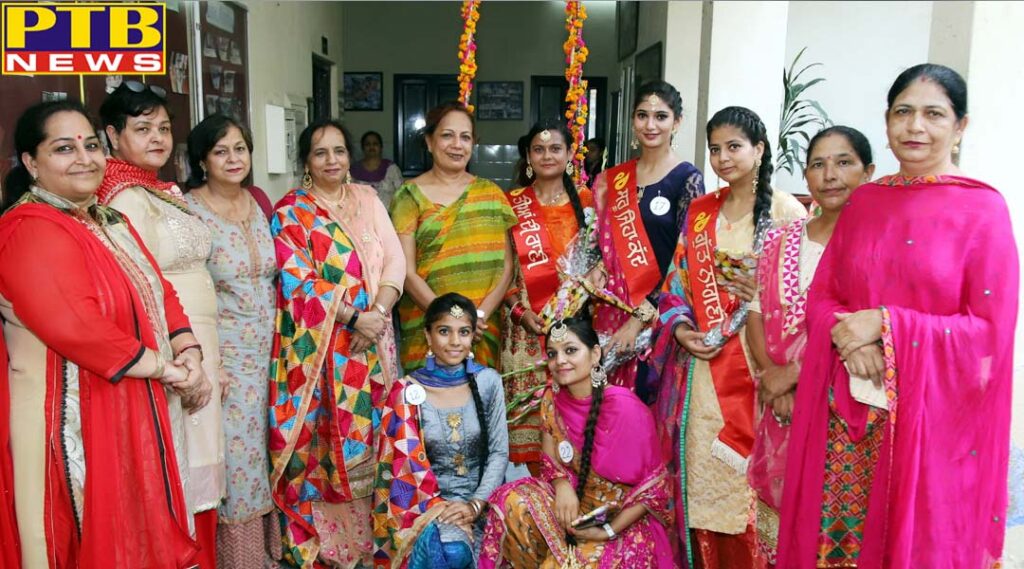 celebrating Teej in S.D. College for women Jalandhar