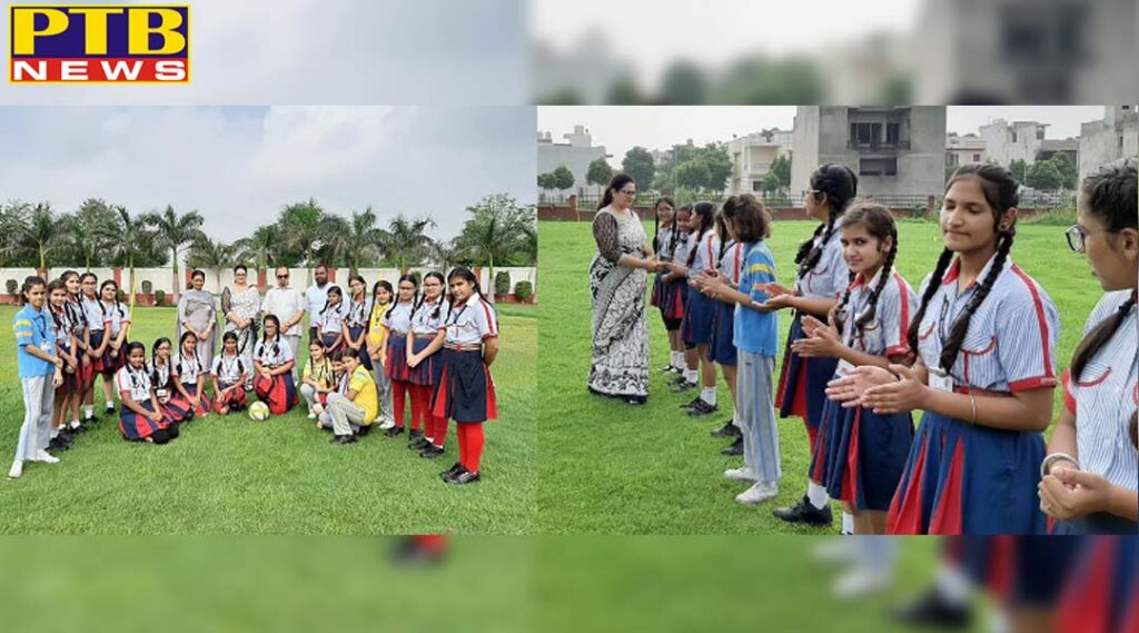 Inter House Junior Girls Football match was conducted at GD Goenka School