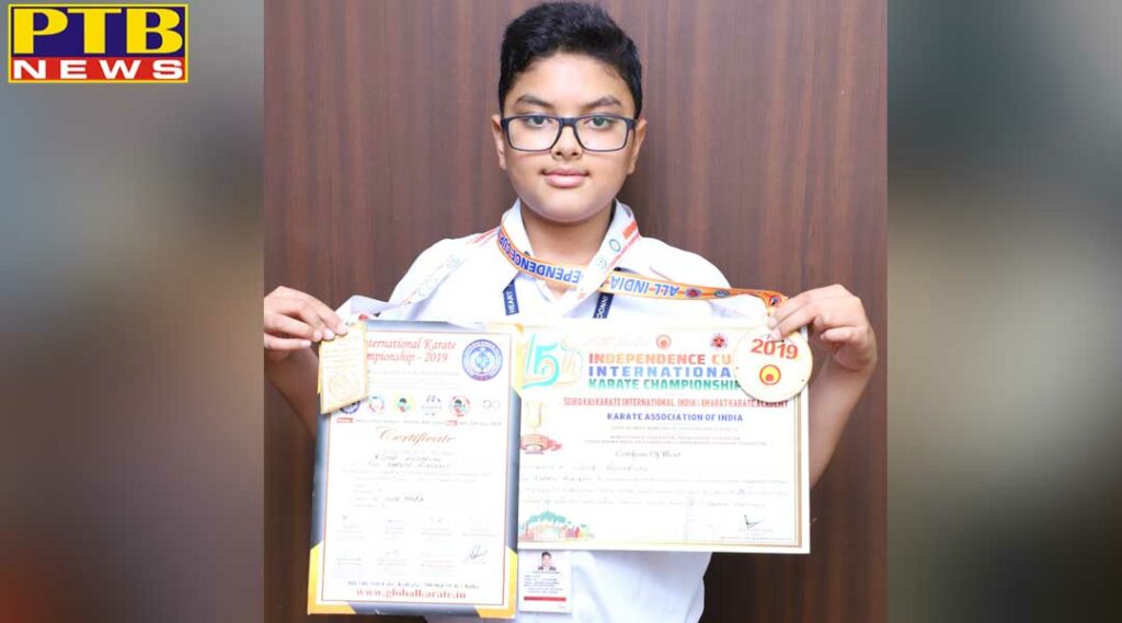 vibhor of innocent hearts won two gold medals at the international karate championship