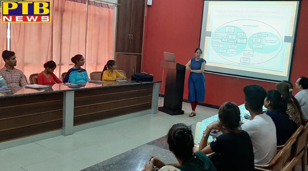Workshop on “Nature Inspired Optimization Algorithms” Organized by IT Department of Innocent Hearts Group of Institutions