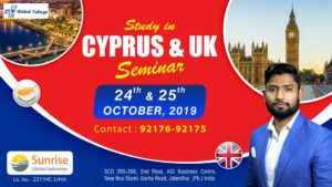 uk study & Cyprus study visa education announces good news indian students universities Sunrise Global Gateways Jalandhar