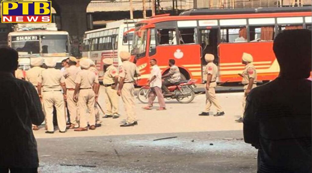 Masked firing on bus station amritsar clash between employees of bus companies Punjab
