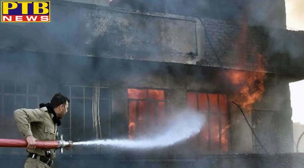 ludhiana Heavy damage because of fire incident in a garments factory
