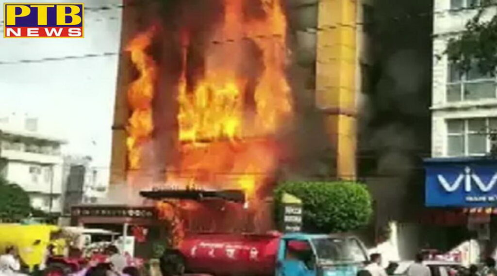 fire in a hotel in indore efforts are on to evacuate people