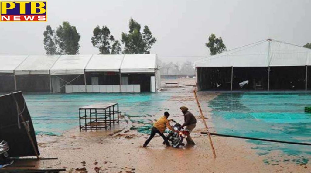 politics state tension before inauguration due to water filled in tent city and venue at dera nanak