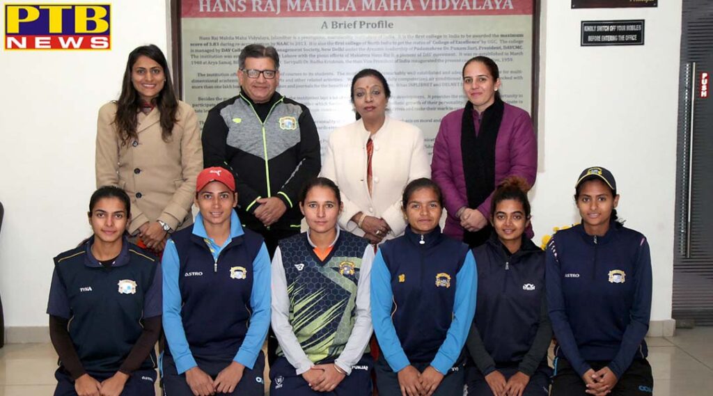 Cricket players of HMV qualified for All India Inter University Cricket Championship