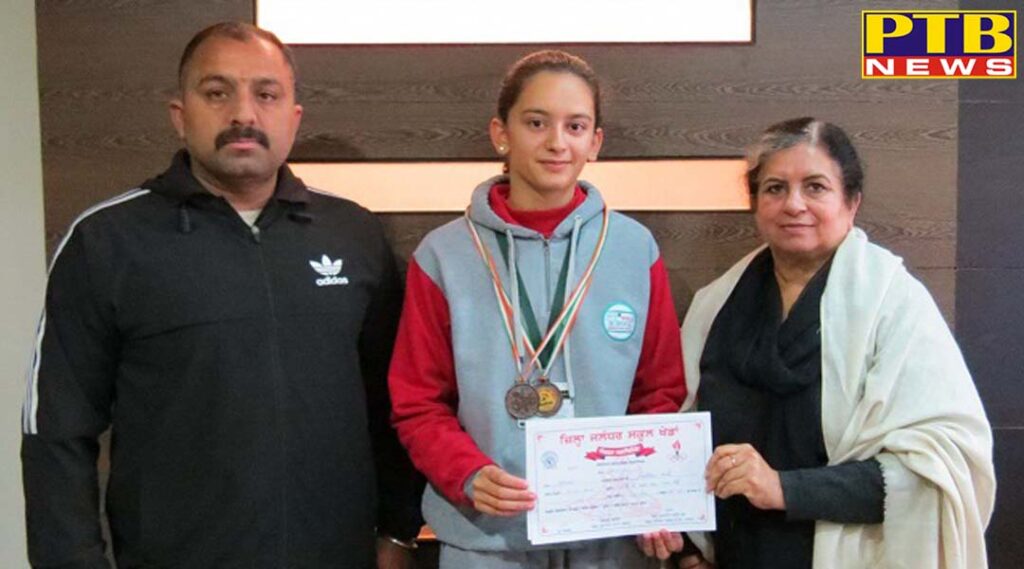 Ivy World School student Jyotsna Chaudhary in Jalandhar Athletics Competition outstanding performance