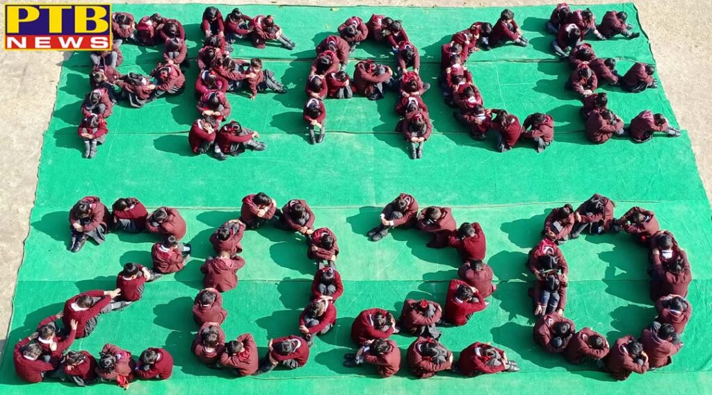 Students gave message of Peaceful Year 2020 in St. Soldier