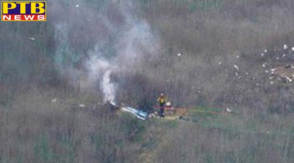 Los Angeles county firefighters arrive on the scene of a helicopter crash that reportedly killed retired basketball star Kobe Bryant in Calabasas