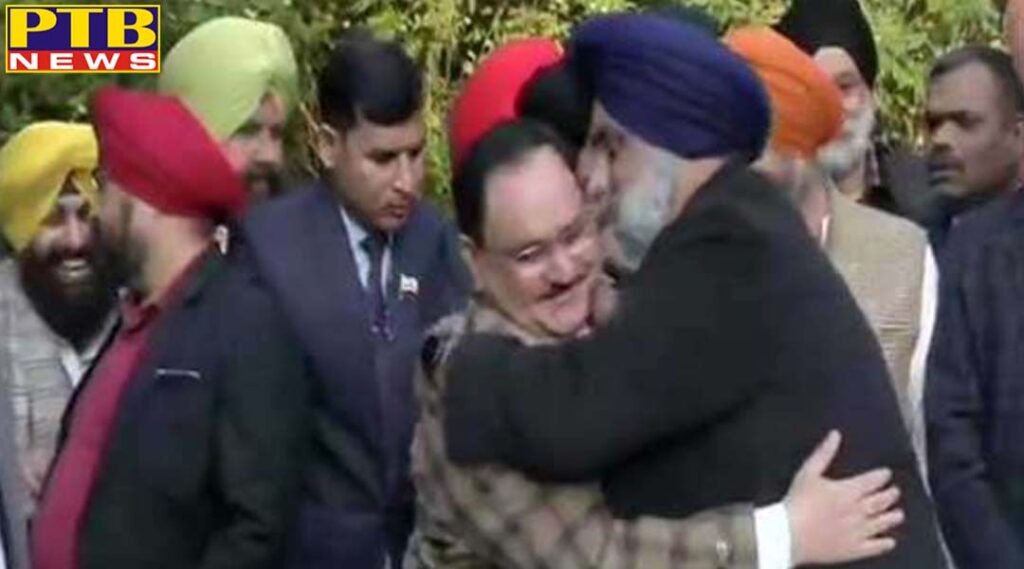 politics state sad chief sukhbir singh badal meets bjp president jp nadda