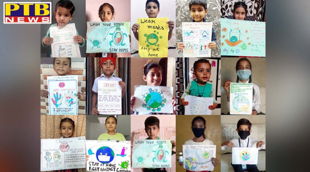 St Soldier Students spreading awareness with their painting from home
