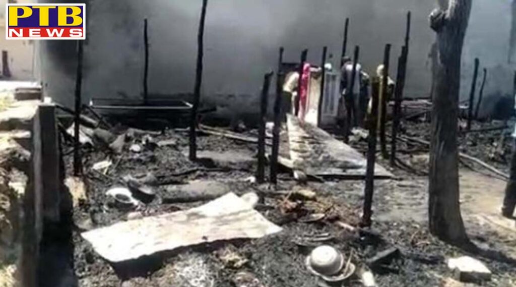 4 slums ashes due to fire nawanshahr Coronation free due to nawanshahr Punjab