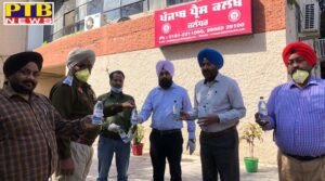 Following the guidelines of the Punjab Chief Minister former Cabinet Minister Rana Gurjit Singh sent sanitizers to Jalandhar's media and police