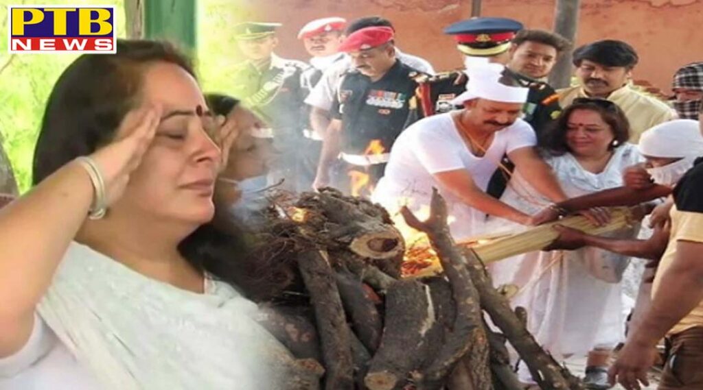 martyr colonel ashutosh sharmas funeral was held with military honors in handwara encounter brother and wife gave a facelift