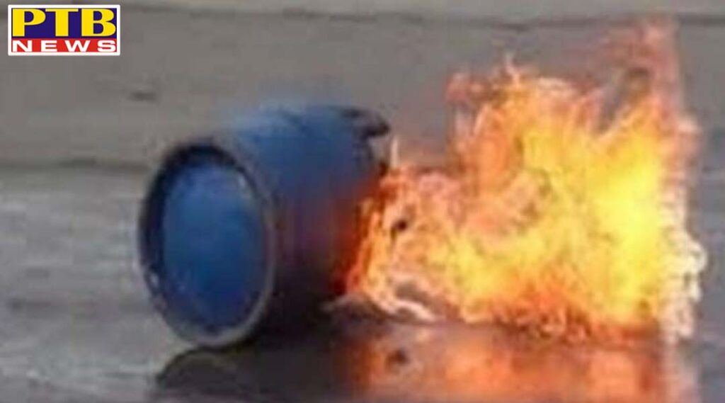 Heavy blast in cylinder in Kapurthala district shop Punjab