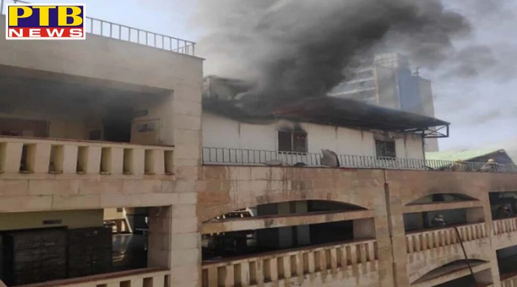 Fire on the third floor of Rohini Court Nine firefighters got control in an hour and a half