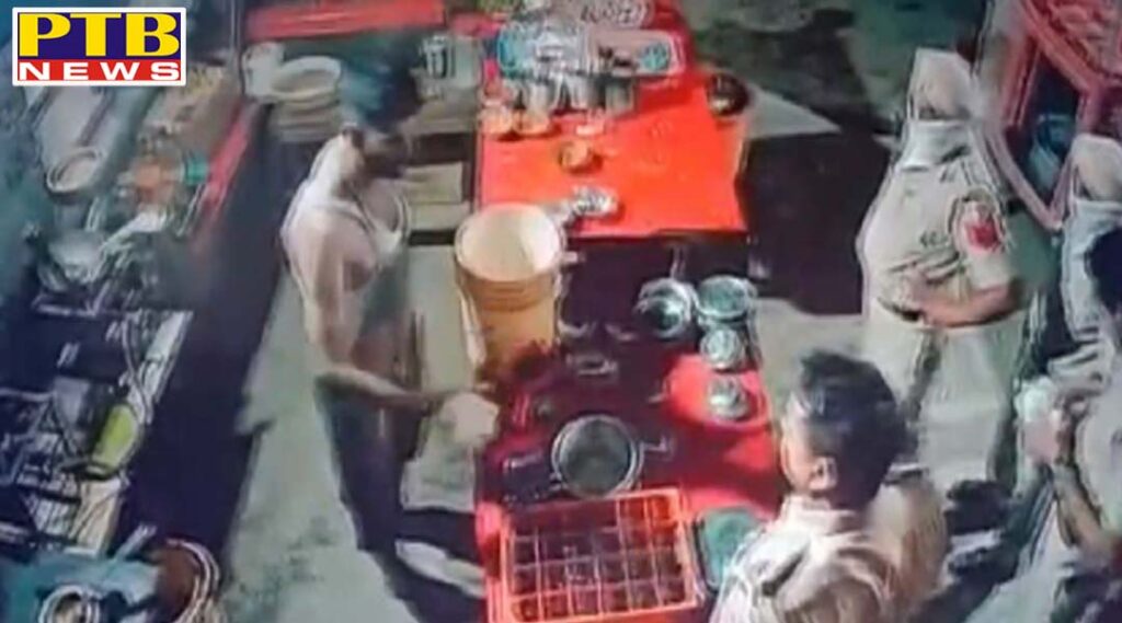 Punjab police personnel committed public hooliganism The servant including the owner was also beaten
