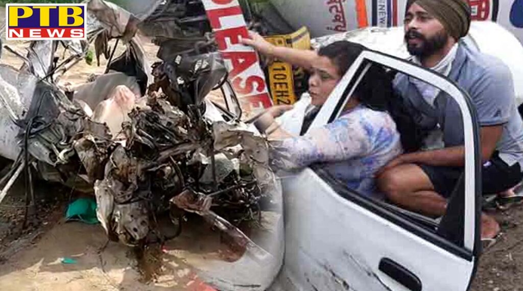 Terrible accident on Jalandhar Nakodar National Highway DIPS PRO and driver killed on the spot, principal seriously injured