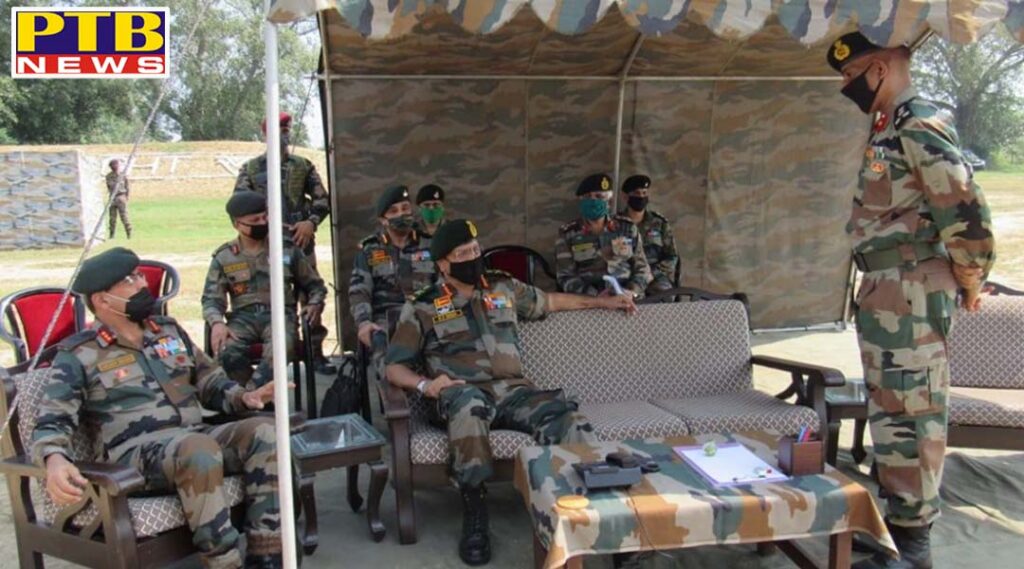 Lieutenant General RP Singh Army Commander western command visits jalandhar beas and suranassi military stations