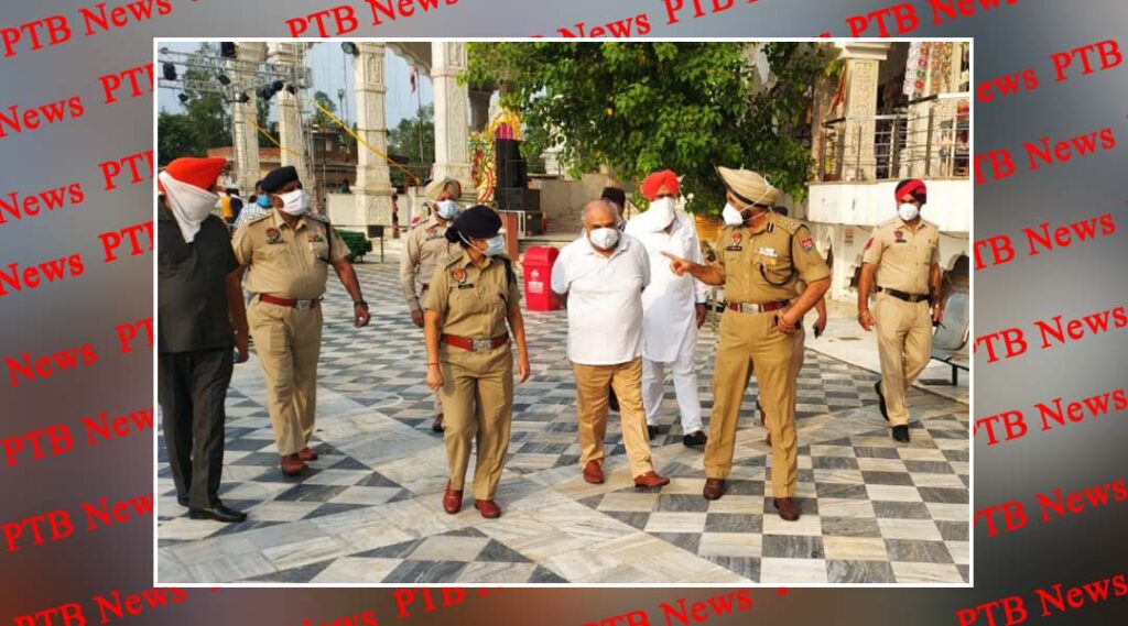 Police Commissioner Gurpreet Singh Bhullar visits temple to review security arrangements in view of janam ashtami Jalandhar