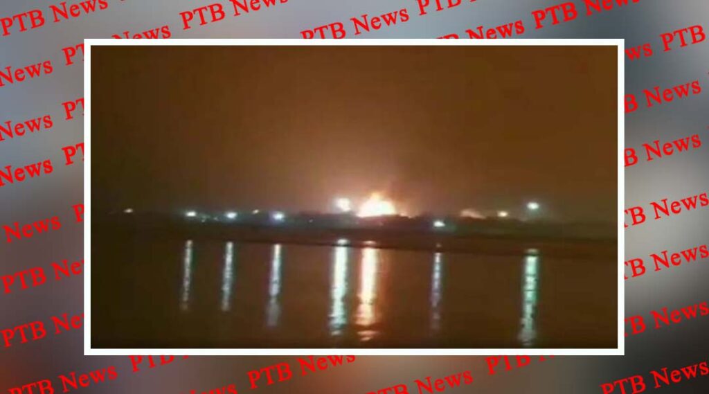 gujarat fierce fire in ongc gas plant 3 consecutive blasts high flames seen from several kilometers PTB Big Breaking News