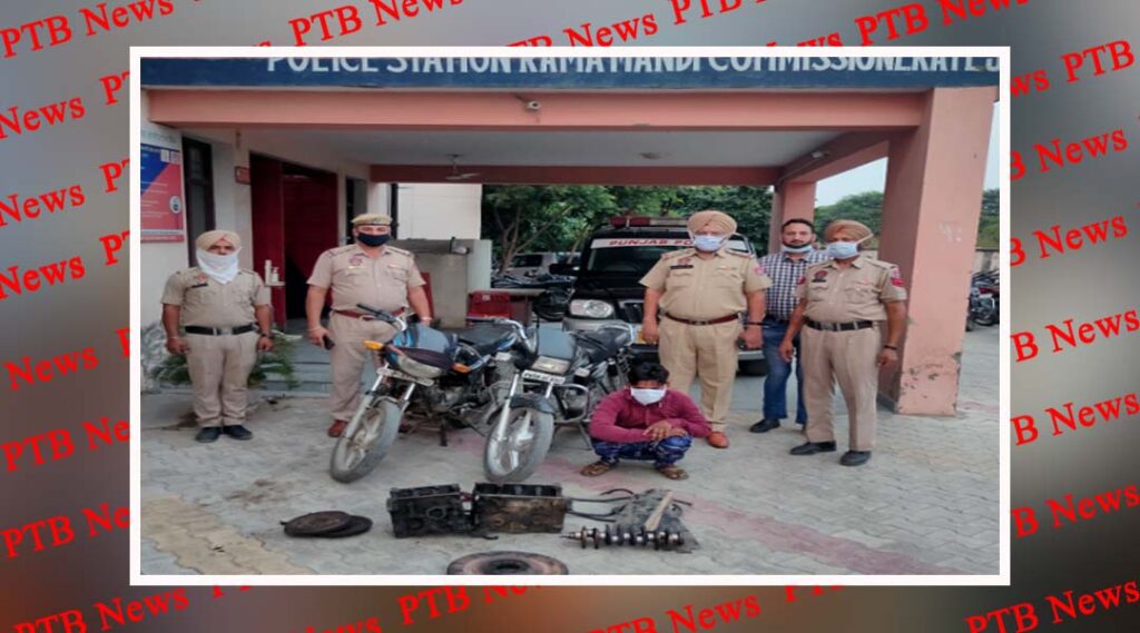 Jalandhar police arrested a young man who stole spare parts of vehicles Second managed to escape Rama mandi Thana