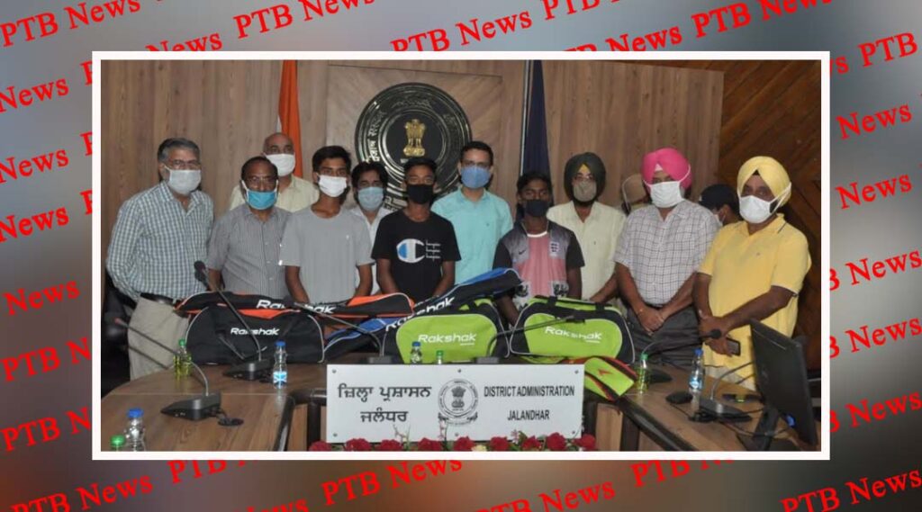 DC Hands over Hockey kits to 16 Budding Players, 100 Kits to be Given to youths administrations is committed to give a major boost to the sports in the state-DC Ghanshyam Thori Jalandhar