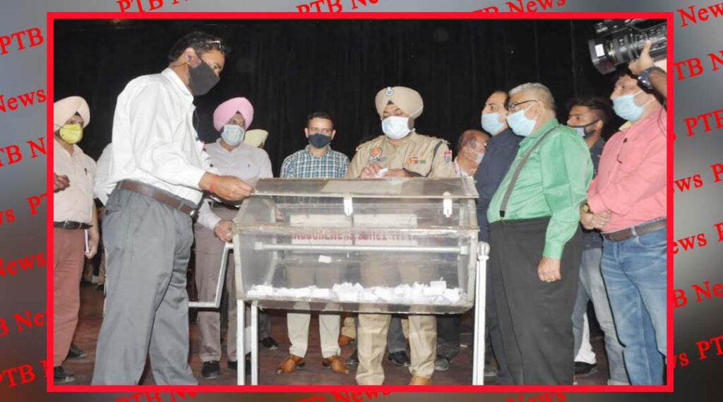 administrations issues 20 fire-cracker licences throught draw dc and cp supervise entire pricess in red cross bhawan