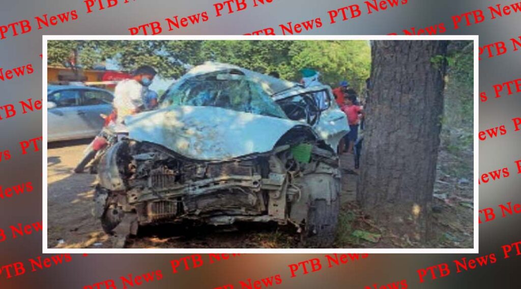 patiala four students were going to enroll in chandigarh university uncontrollable car collided with tree dae died two injured